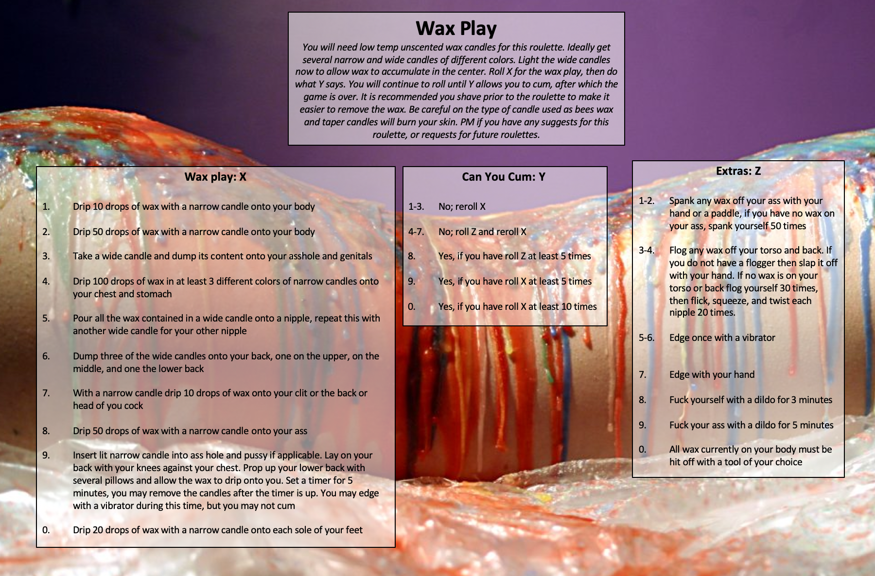 Wax play and impact for fan xxx pic