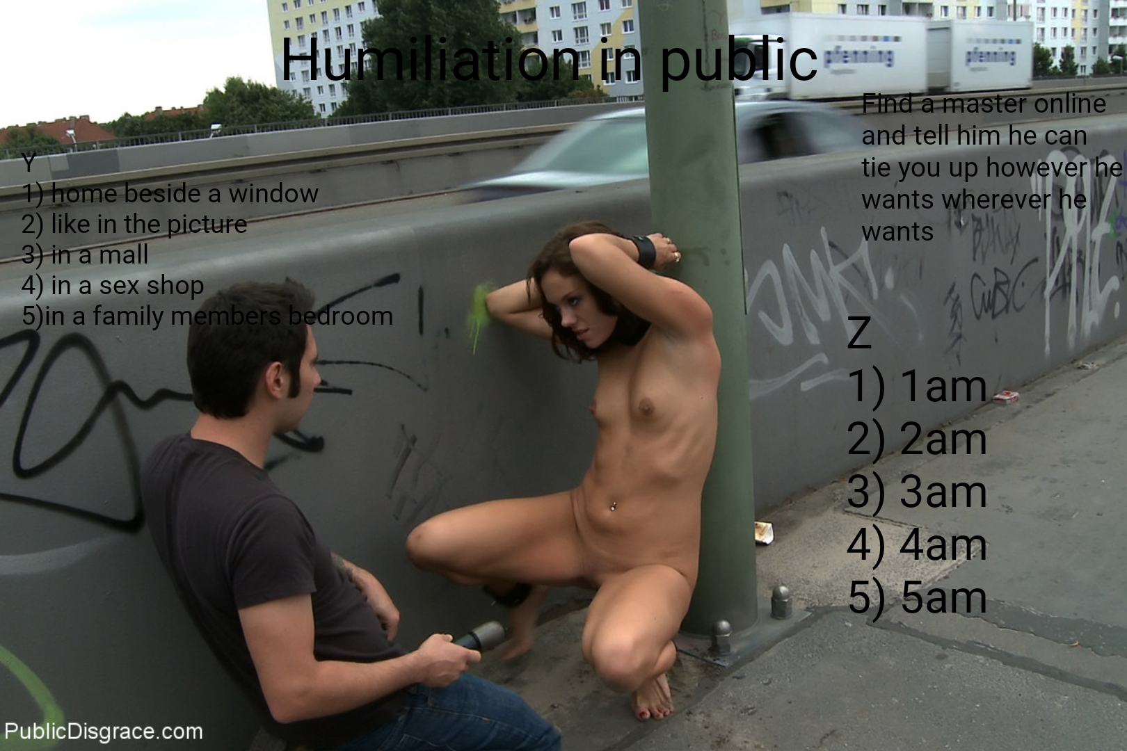 Brunette In Outdoor Public Humiliation Porn Tube Video 1