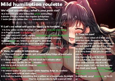 Mild Humiliation Roulette