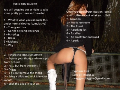 Public sissy roulette