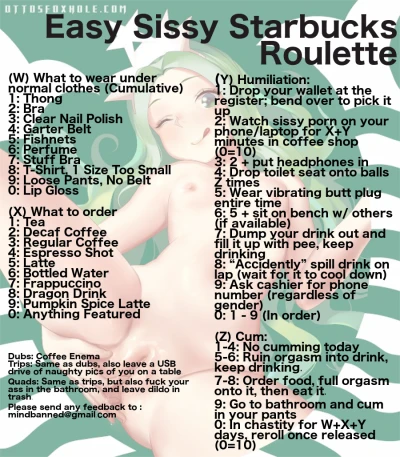 Easy Sissy Starbucks Roulette