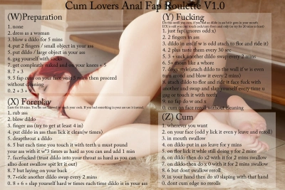 cum lovers anal fap roulette