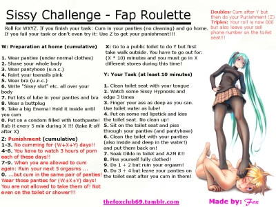 Sissy Challenge - Fap Roulette hatsune miku