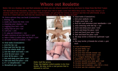 Whore out Roulette