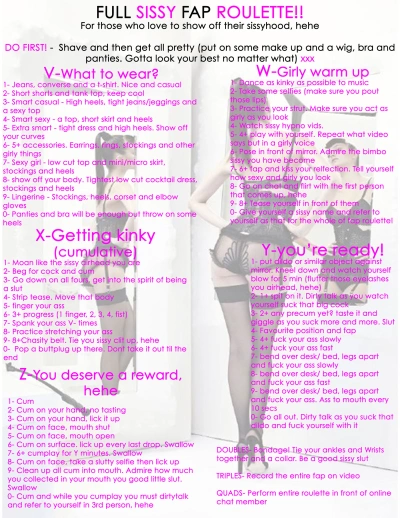 full sissy fap roulette