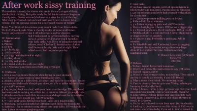 After work sissy training