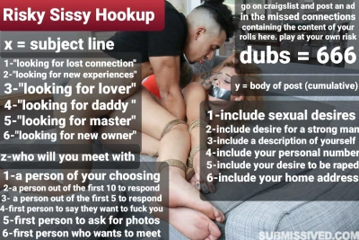 Risky sissy hookup