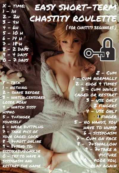 Easy short-term chastity roulette