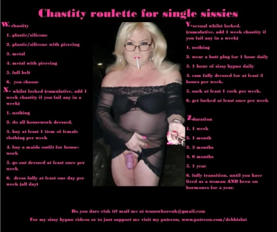 chastity roulette for single sissies