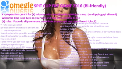 Omegle spit cup game webcam