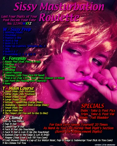 Sissy Masturbation Roulette