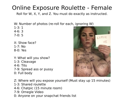 Female Online Exposure Roulette