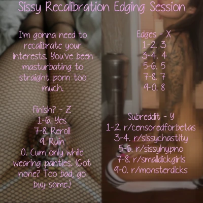 Sissy Recalibration Edging Session