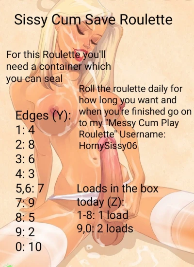 Sissy Cum Save Roulette