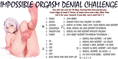 impossible orgasm denial edging challenge