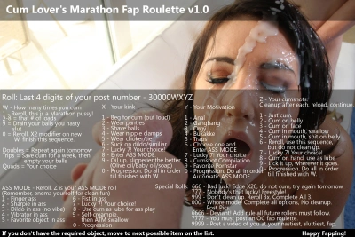 cum lover's marathon fap roulette