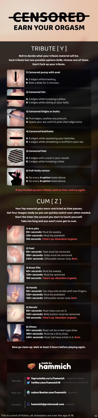 Censored - Earn your orgasm