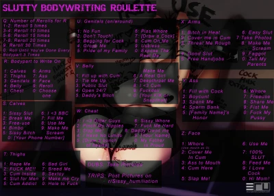 Slutty Body Writing Roulette 