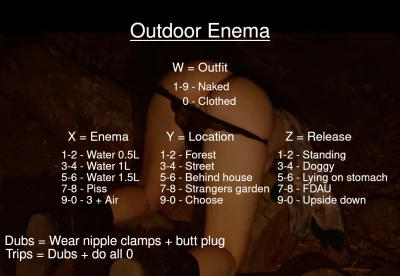 Outdoor Enema