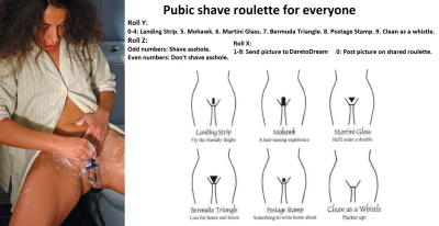 Pubic shave roulette for everyone