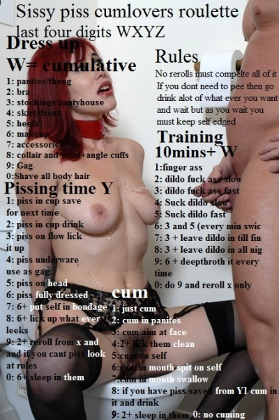 sissy piss cum lovers roulette