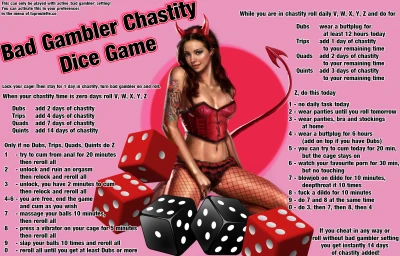 Bad Gambler Chastity Dice Game hard denial fun