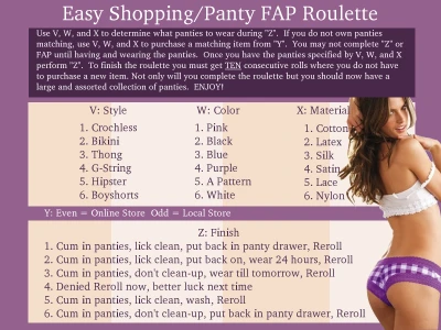 Easy Shopping/Panty FAP roullete