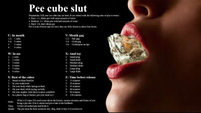 Pee cube slut