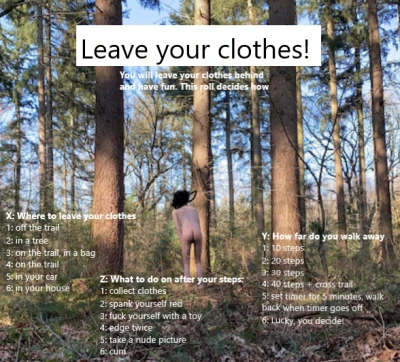 Leave your clothes behind!