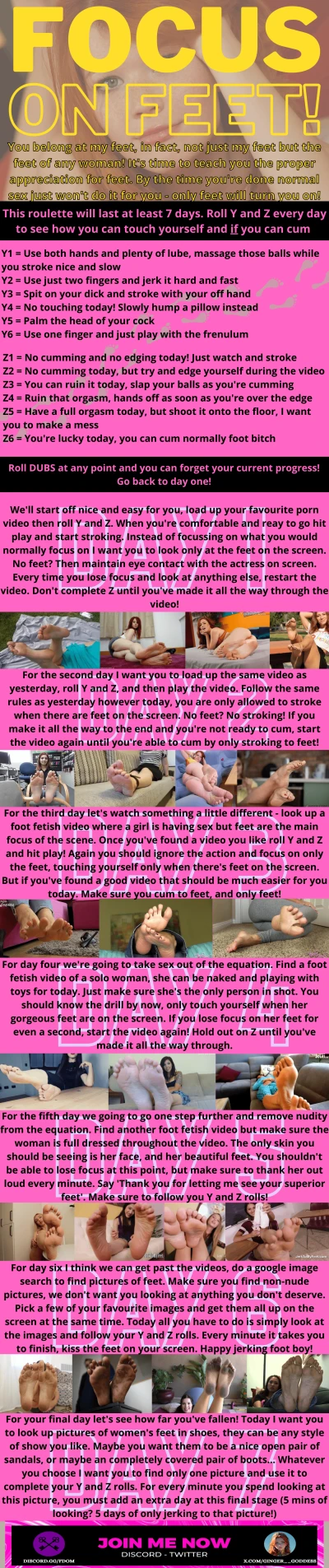 Focus On Feet For A Week | Jerk Off and Cum for Feet (JOI Foot Fetish Edge Fap Material Ruined Orgasm Denial Spit/Slap)