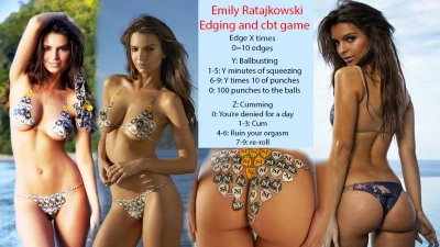 Emily Ratajkowski edging and ballbusting game