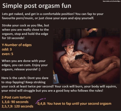 Simple post orgasm torture