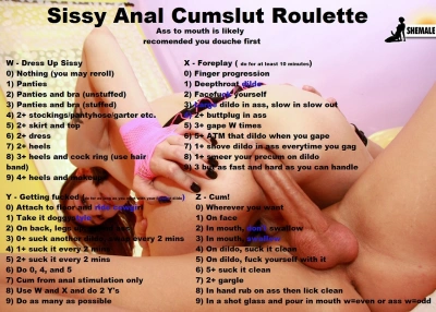 shemale sissy anal cumslut roulette