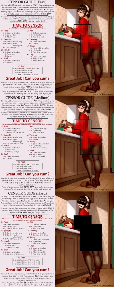 Censor Guide (multiple difficulty) with Foot Focus