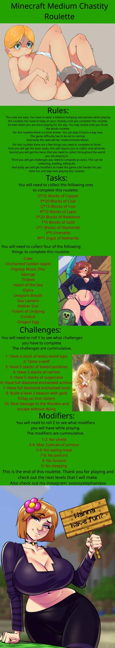 Minecraft Medium Chastity Roulette