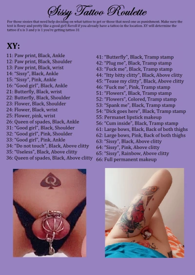 Sissy tattoo roulette 