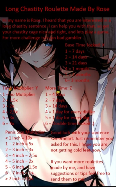 Long Chastity Roulette Made By Rose