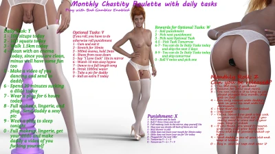 Monthly Chastity Roulette with Daily Tasks