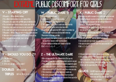 Public Discomfort Dare for Girls