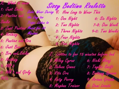 Sissy Bedtime Fap Roulette