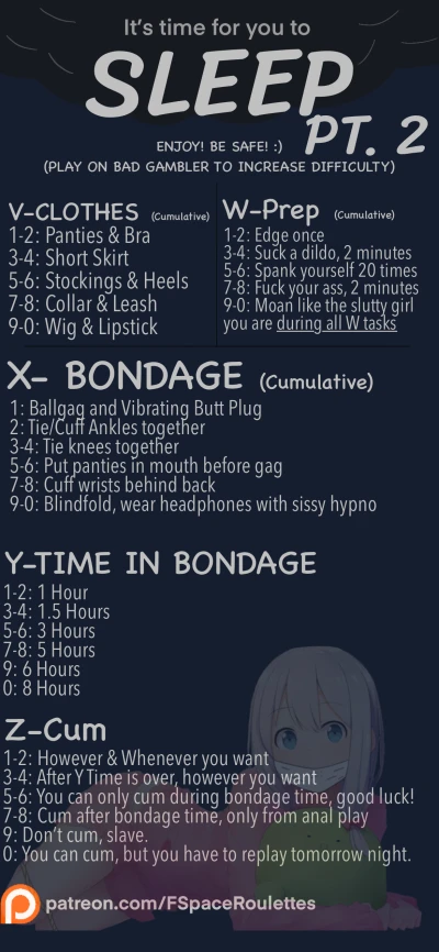 Sissy sleep Fap Roulette V2