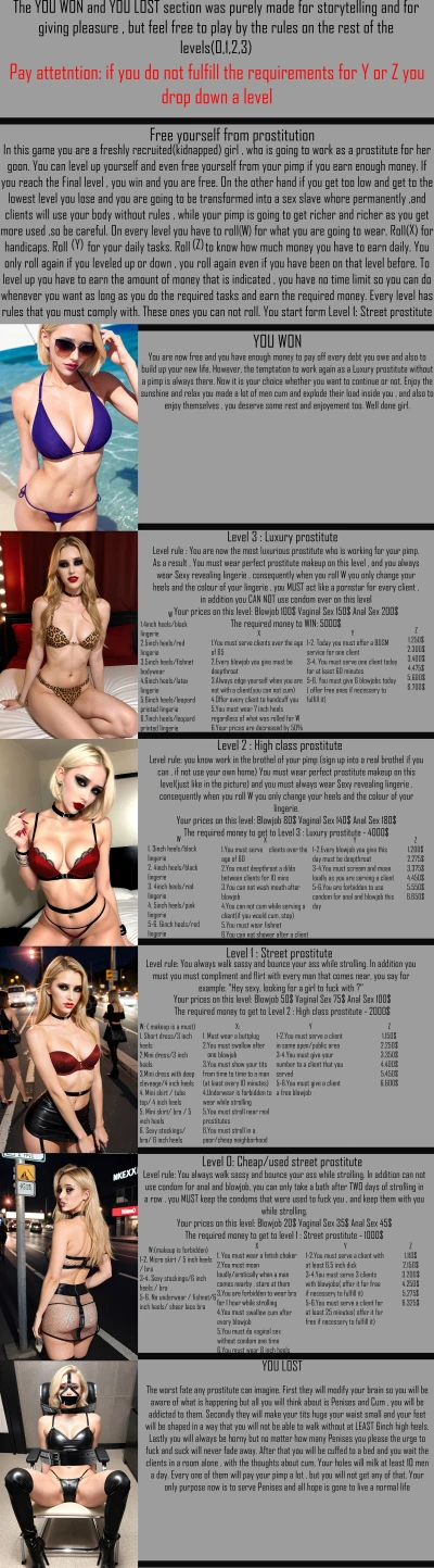 Stages of being pimped as a prostitute