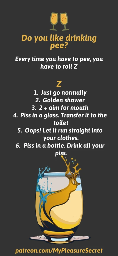 Do you like drinking pee?