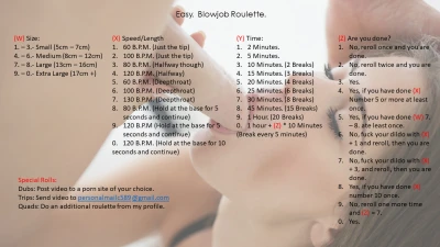 Easy Blowjob Roulette