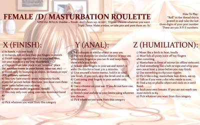 female masturbation roulette femanon