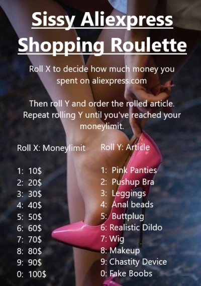 Sissy Aliexpress Shopping Roulette