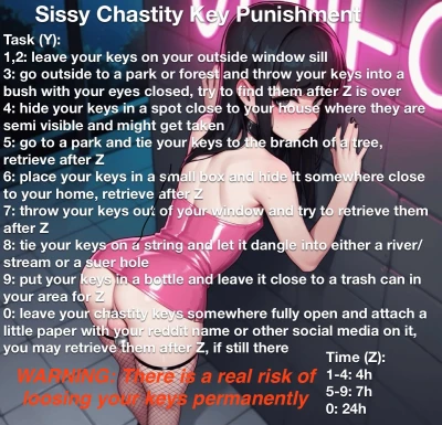 Sissy Chastity Key Punishment