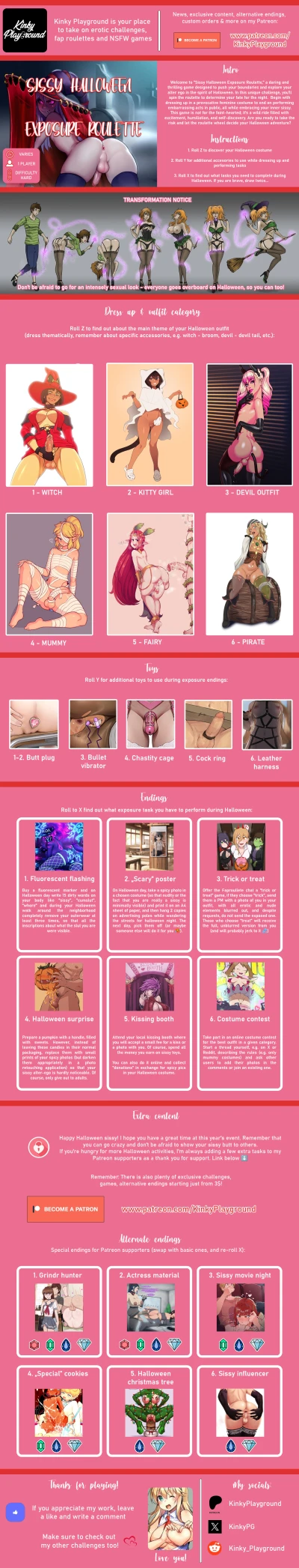 HALLOWEEN SISSY EXPOSURE ROULETTE - Kinky Playground