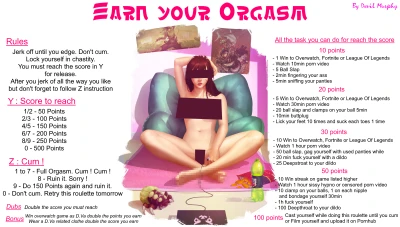 Earn your Orgasm, Nerf This Edition