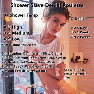 Shower Slave Denial Roulette